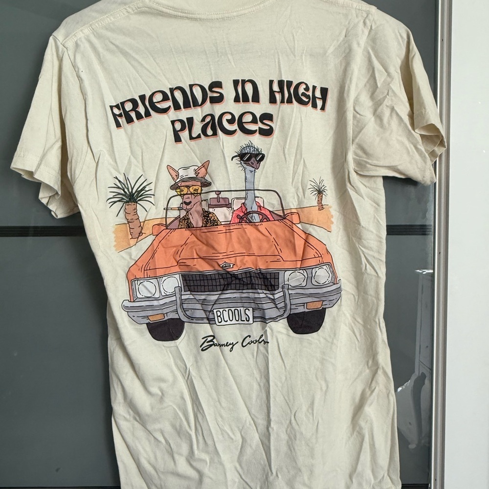 Barney Cools Cream Cotton Tee